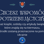 Masz książki lub rzeczy, których nie potrzebujesz a chciałbyś wesprzeć potrzebujących? Napisz na adres casid@ug.edu.pl.